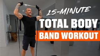 Get in Shape Anywhere |15-Minute Total Body Resistance Band Workout