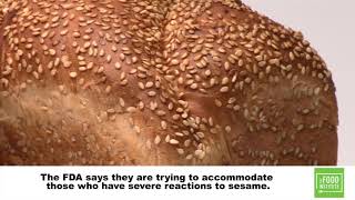 FDA recognizes sesame allergy