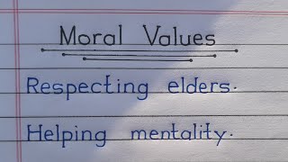 Important Moral Values For Students | Moral Values For Kids In English | Re Study |