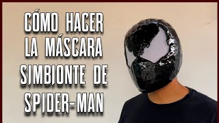 Cómo Hacer la MÁSCARA de SPIDER-MAN SIMBIONTE de Cartón - DIY - Marvel's Spider-Man 2 Symbiote Mask