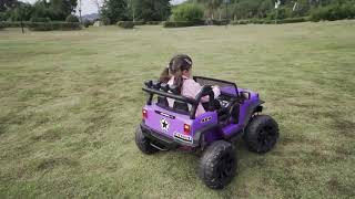 Purple Tobbi 12V Remote Control Ride On Jeep
