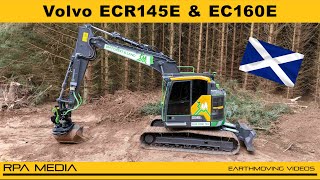 BM Forest and Land Volvo EC160E and ECR145E excavators. #volvo