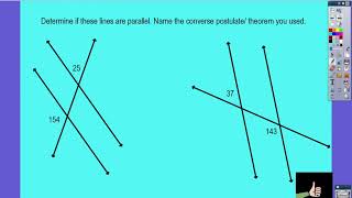 Ch3.5 Proving Parallel lines with converse theorems