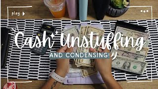 Cash Unstuffing and Condensing | $600+ Back To The Bank | 21 Year Old Budgeter