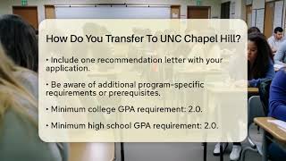 How Do You Transfer To UNC Chapel Hill? - The College Explorer