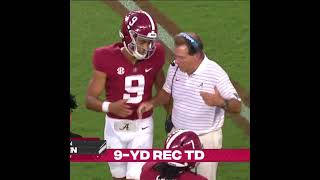 Bryce Young went from celly to Saban real quick 😂