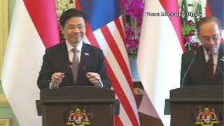 PM Lawrence Wong at the Joint Press Conference with Malaysian PM Dato’ Seri Anwar Ibrahim