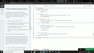 Hackerrank Python Certification Solutions | Multiset class in python