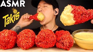 ASMR CHEESY TAKIS FRIED CHICKEN MUKBANG (No Talking) COOKING & EATING SOUNDS | Zach Choi ASMR