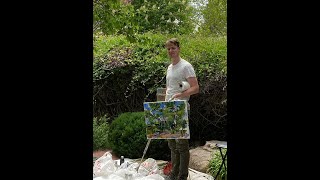 Plein air painting with Nathanael Gray in our sculpture garden!