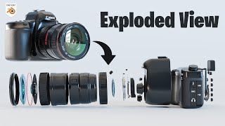 Exploded View 3D Objects Animation in Blender (Tutorial)