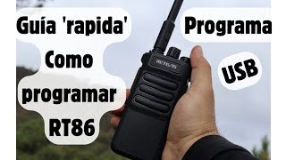 Cómo Programar Retevis RT86 - Programming software - potencia / tonos / botones