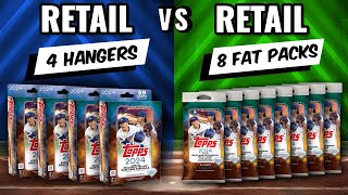 🔥SOLID HITS🔥 2024 TOPPS UPDATE RETAIL BATTLE 4 HANGERS VS 8 FAT PACKS