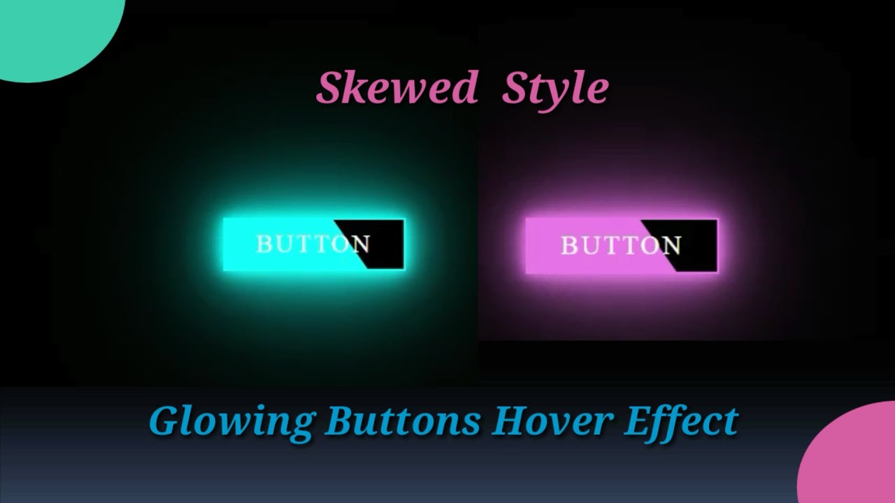 Glowing Button Hover Effect Using Html And Css Youtube