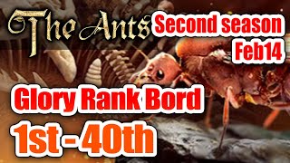 【ザアンツ】女王アリ対決 栄光二期 ランキング1-40 2.14【the ants Duel of Queen - Glory】#Shorts