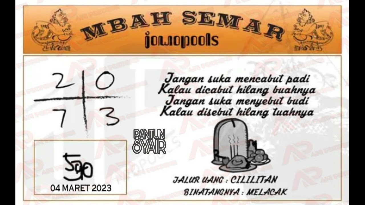 SYAIR SDY MBAH SEMAR HARI INI SABTU 4 MARET 2023 - YouTube