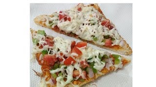 Quick And Easy Bread Pizza Recipe |  Bread Pizza Recipe in Hindi On Tawa |  cook with taste