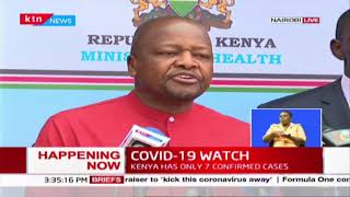 CS Mutahi Kagwe confirms there are four suspected coronavirus cases at Mbagathi hospital