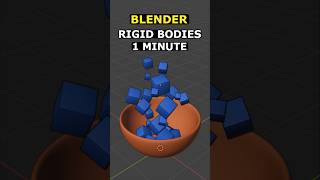 Rigid Bodies in 1 Minute - Blender Quickly!! #blender #3d #blender3d #animation #tutorial