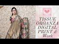 Tissue Organza works, Soft and Light weight, Party Wear Sarees, Sree Pavani Collections