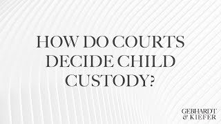 How do courts decide child custody in New Jersey?