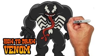 How to Draw Venom- Step by Step Video Lesson