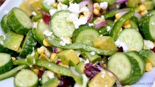 Persian Cucumber Salad With Corn And Feta - Clean & Delicious