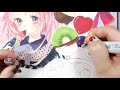 【コピック】💘バレンタインの女の子描いてみた🍫 drawing original valentine girl with copic【アナログイラスト】