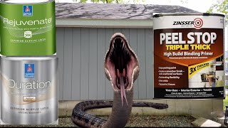 How To Paint Old Weathered Barn Fast - Zinsser Peel Stop - Sherwin Williams Rejuvenate (Part 3)