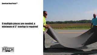 Pothole Patch How To Install American Road Patch TM