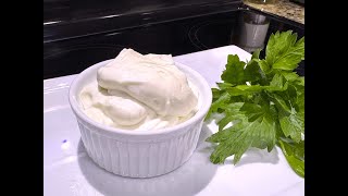 Homemade MAYONNAISE without eggs  in 30 seconds. Thick and very tasty