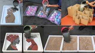 awesome creative cement pot craft ideas / Detailed steps to make pots easily at home / DIY cardboard