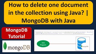 How to delete one document in the collection using Java? | MongoDB with Java | MongoDB with Java