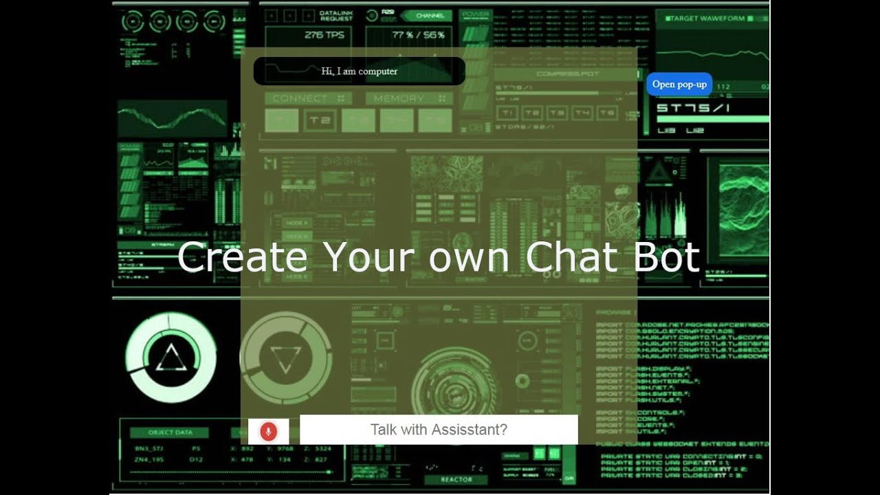 Create Your Own Chat Bot | Connecting Chat Bot To The Website Using ...