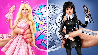 Barbie vs Wednesday Addams / 30 DIYs for Dolls