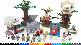 LEGO City Wildlife Rescue Camp 60307 review 🐘🦁 Animals, terrain, minifigs, a complete playset!