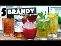 5 Easy BRANDY Cocktails to make at Home | Steve the Barman