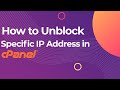 How to UnBlock Specific IP Address in cPanel || Cpanel Tutorials || Mewnix Tutorials