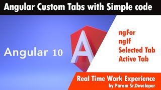 Angular Custom tabs with Simple code from scratch in Angular 10 | Angular Tabs | Angular Tutorial