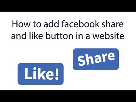 How to add facebook share and like button in a website How to add facebook share and like button in a website