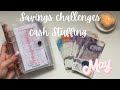 MAY SAVINGS CHALLENGES CASH STUFFING | CASH ENVELOPES AND SINKING FUNDS STUFFING |CASH BUDGET UK