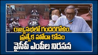 రాజ్యసభలో గందరగోళం.. ప్రత్యేక హోదా కోసం నిరసన | YCP MP's protest in Rajya Sabha | 10TV