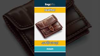 🇬🇧🇧🇩 leather - একটি চামড়া : আসুন ইংরেজি শিখি