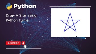 Draw Star Using Python Turtle.#python #shape #turtle
