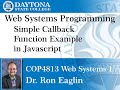 Web Programming - Simple Introduction to Callback Functions