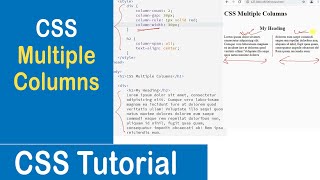 #51 CSS Multiple Columns | Multi-Column Layout | Column Count | Column Gap | CSS Tutorial