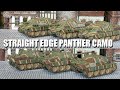 How to Paint your Jagdpanther with straight edge camo for Flames of War