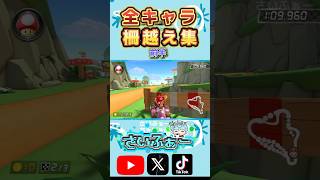 全キャラ柵越え集(前半) #マリオカート8デラックス #マリオカート8dx #mariokart8dx #柵越え #キノキャニ #ぶっ飛び #バックミラー #shorts #神業 #小技