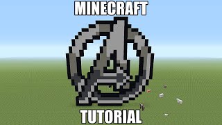 Minecraft Pixel Art Tutorial - Avengers Logo