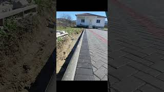 patio paving with concrete slabs   (shtrimi i oborrit me pllaka betoni)👏💪🏻👷‍♂️🔥